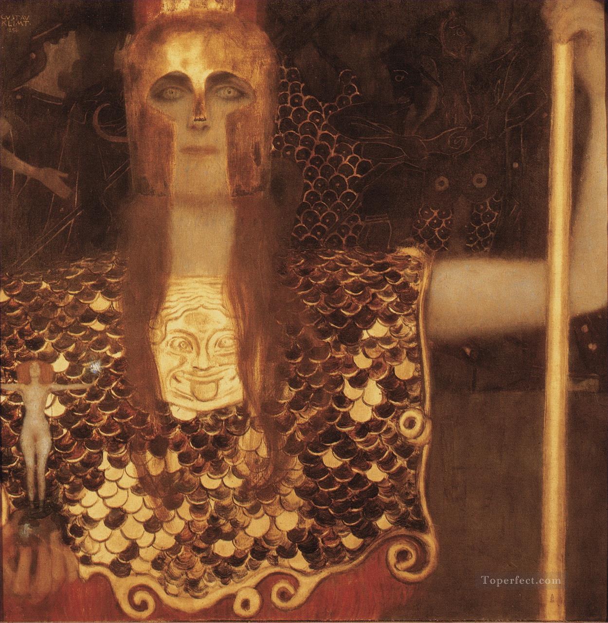 Minerva or Pallas Athena Gustav Klimt Oil Paintings